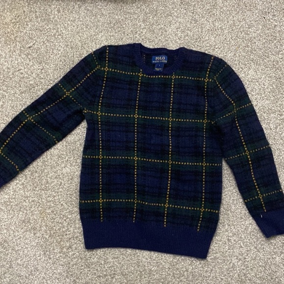 Polo Ralph Lauren tartan plaid crew neck sweater. Size 7 - Picture 2 of 3
